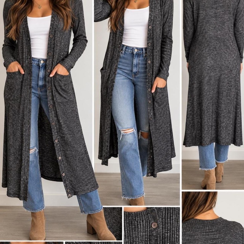 NWT Daytrip by Buckle Ribbed Longline Cardigan 🖤